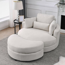 Swivel chair store with ottoman